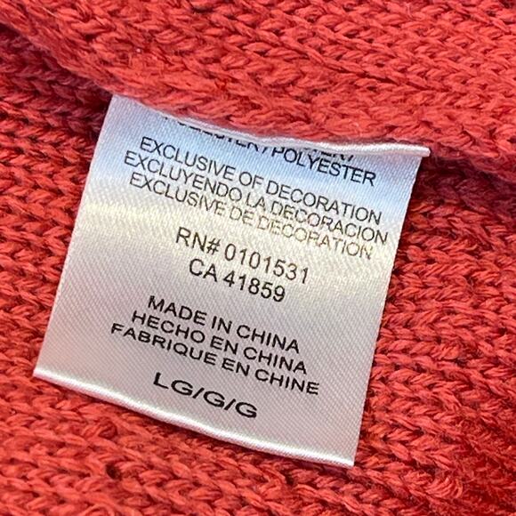 Mighty Fine Loopy Candy Cane Stripe Ugly Bolero Cardigan Sweater Size Large - Picture 3 of 3